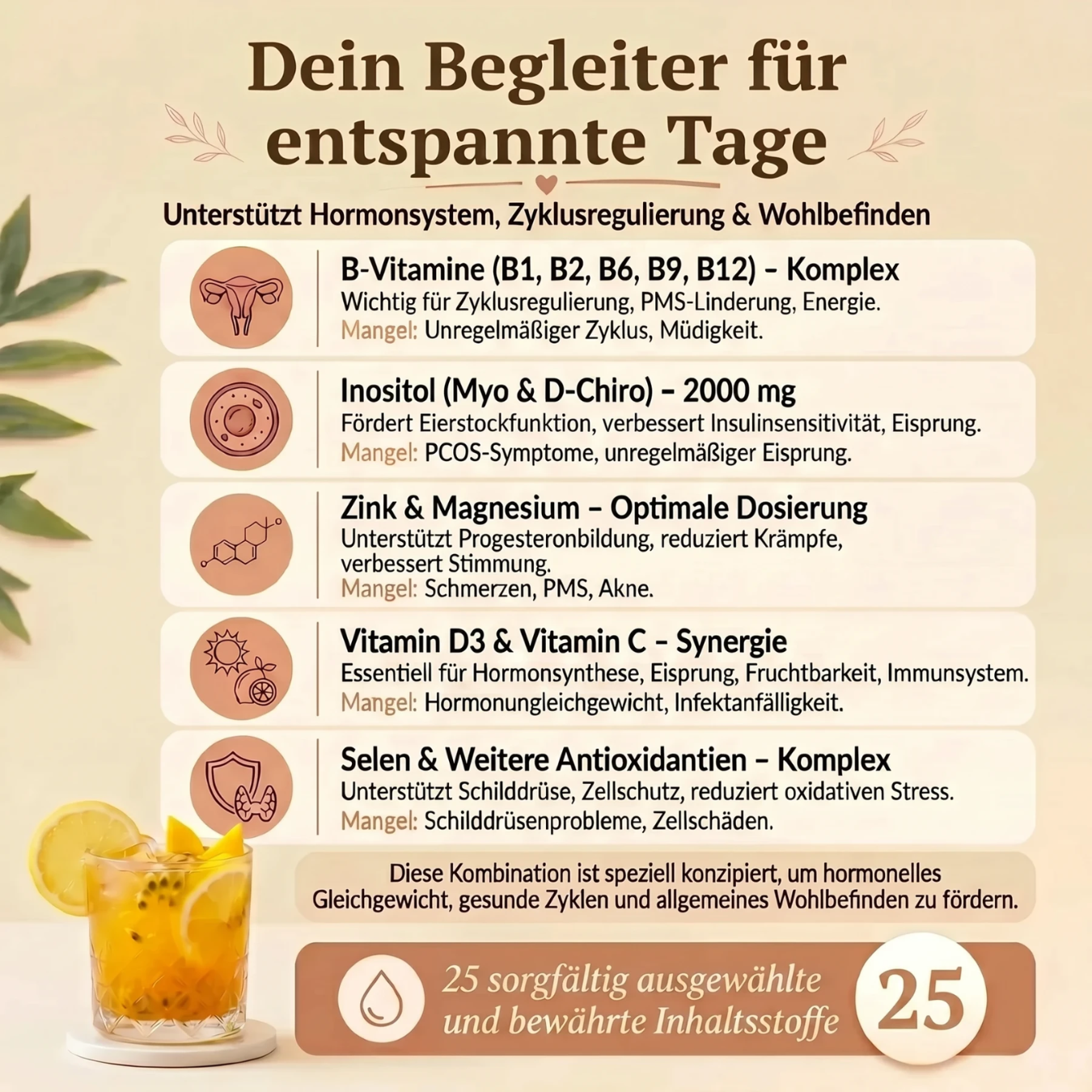 Für Zyklen bis zu 31 Tage